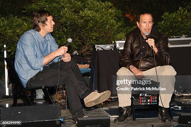 Doug Aitken and Kenneth Anger attend Hermes presents an integrative Happening based on Doug Aitken's new book BROKEN SCREEN at Schindler House on...