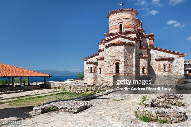 saint panteleimon monastery in ohrid, macedonia - panteleimon church stock pictures, royalty-free photos & images
