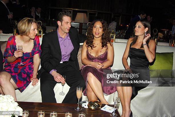 Holly Aubrey, Matt Sarver, Kara Davis Churchman and Anne Watkins attend LIZZIE GRUBMAN and CHRIS STERN Wedding Reception at Cipriani 42nd on March...