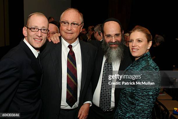 Yoni Leifer, ?, Kalman Samuels and Dawn Arnall attend American Friends of Shalva Annual Dinner at Pier 60 on March 5, 2006 in New York City.