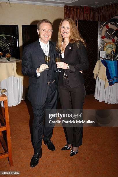 Mr. And Mrs. Jerome Jeandin attends Savoring Citymeals: An Intimate Sunday Dinner with Daniel at Daniel on March 12, 2006 in New York.