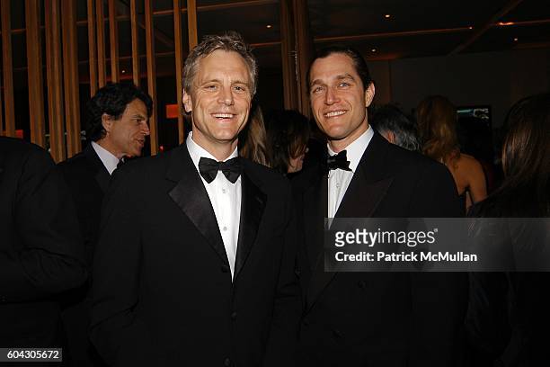 John Sykes and Eric Zinterhofer attend Vanity Fair Oscar Party at Morton's Restaurant on March 5, 2006.
