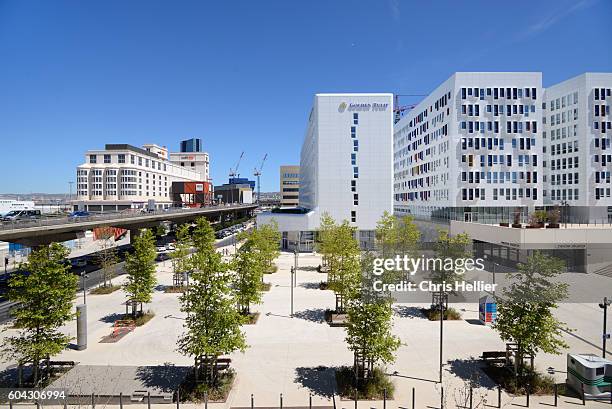 new business district marseille - modern town square stock pictures, royalty-free photos & images