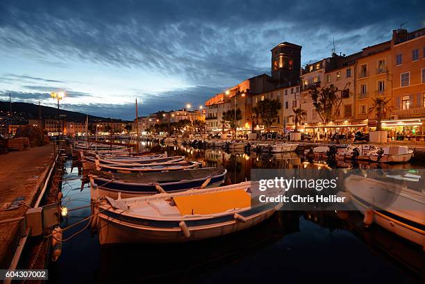 la ciotat at night provence - bouches du rhône imagens e fotografias de stock