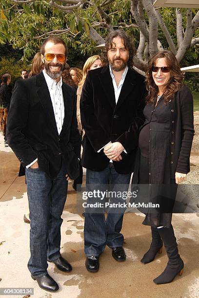 Roman Alonzo, Mark Romanek and Alisa Tager attend W Magazine Hollywood Retreat hosts a Pre Oscar Luncheon for Arianne Phillips at Private Residence...