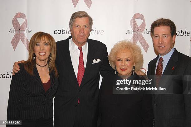 Linda Cohn, James Robbins, Doris Roberts and Pat Esser attend Cable Positive and Cable TV BigWigs Avow Industry's Fight Against HIV/AIDS at Marriott...