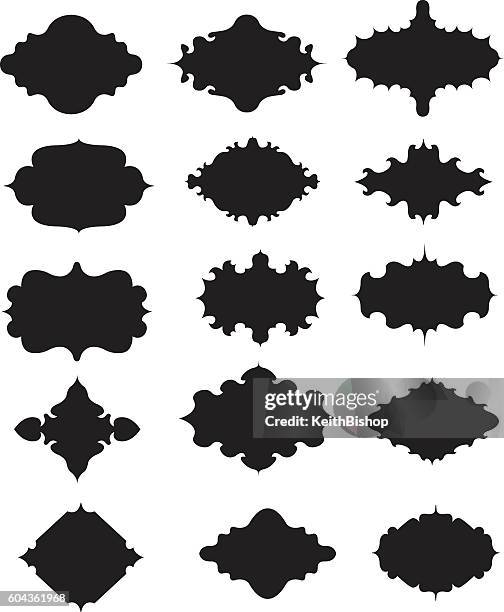 decorative banner background shapes - multiple image template stock illustrations