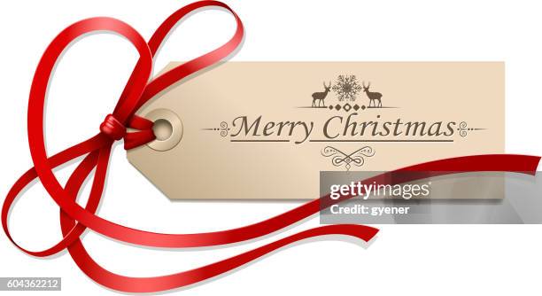 weihnachten-tag - geschenkanhänger stock-grafiken, -clipart, -cartoons und -symbole