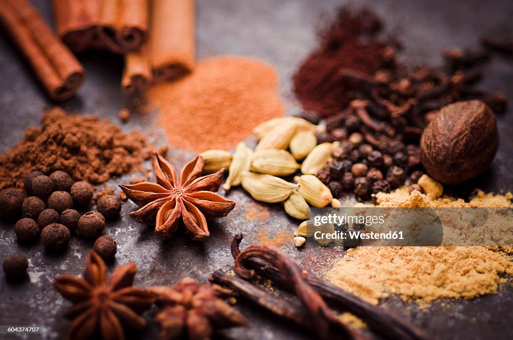 Ingredients of gingerbread spice