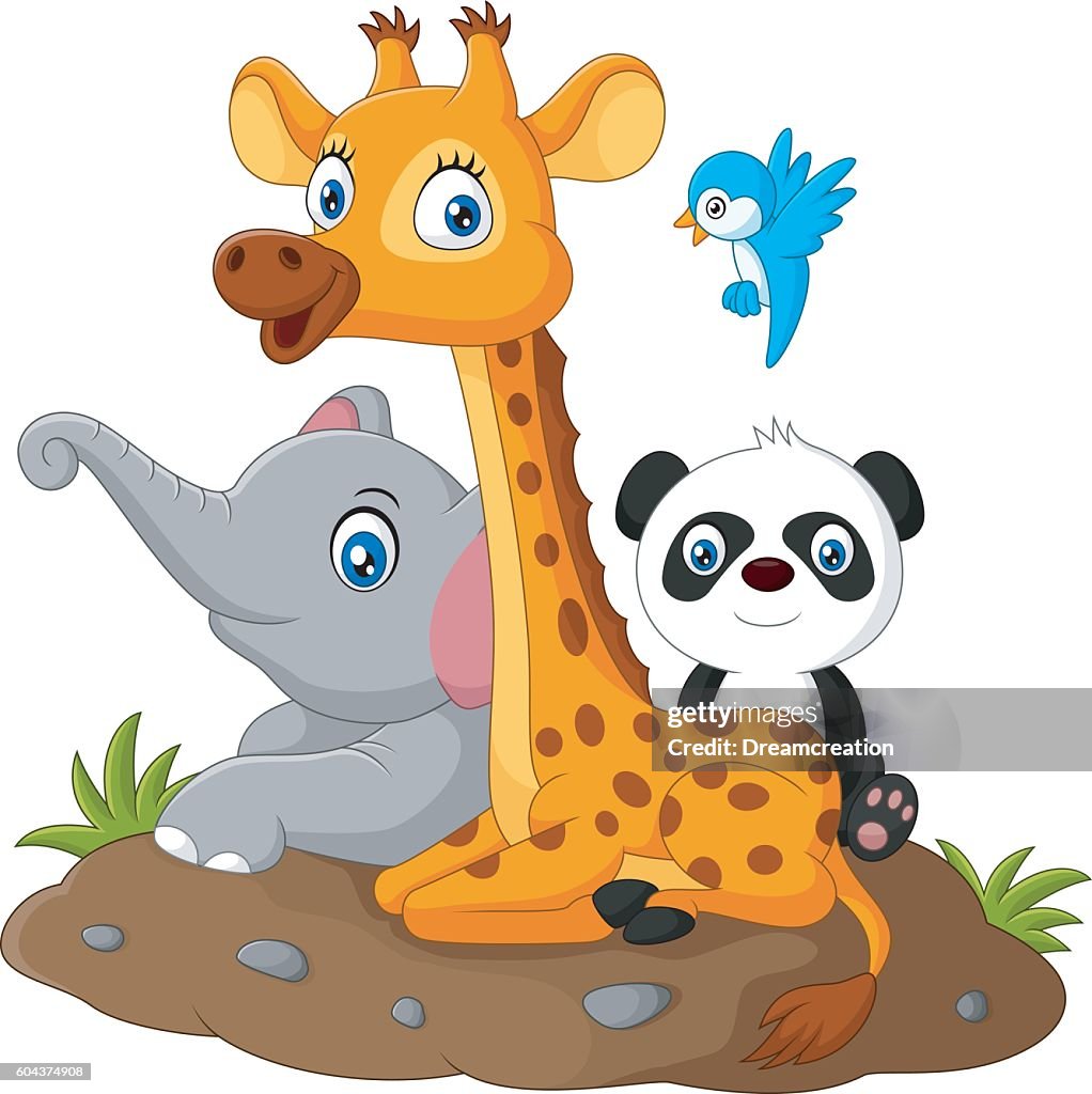 Happy Safari Animal Cartoon High-Res Vector Graphic - Getty Images