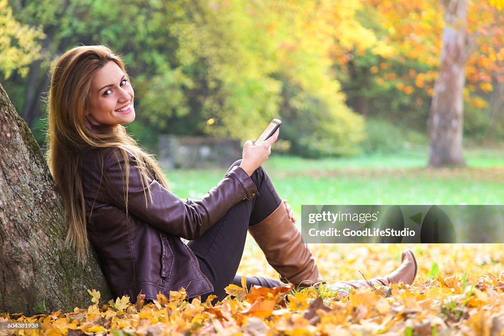 Woman texting