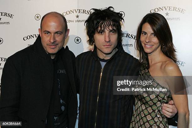 John Varvatos, Jesse Malin and Joyce Vartos attend The Launching of Converse by John Varvatos with a Special Performance by the New York Dolls at...