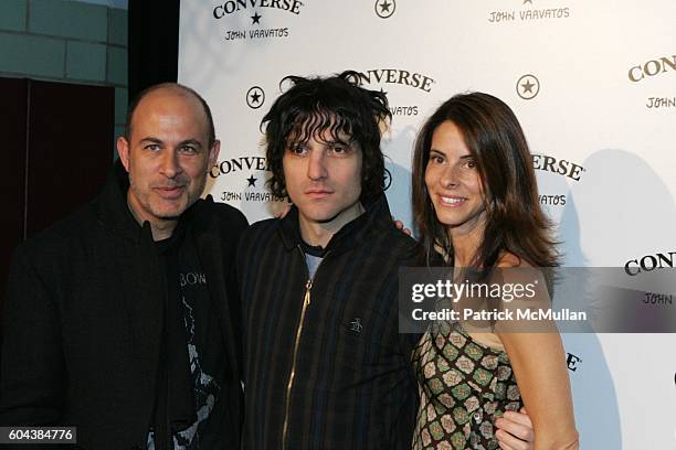 John Varvatos, Jesse Malin and Joyce Varvatos attend The Launching of Converse by John Varvatos with a Special Performance by the New York Dolls at...