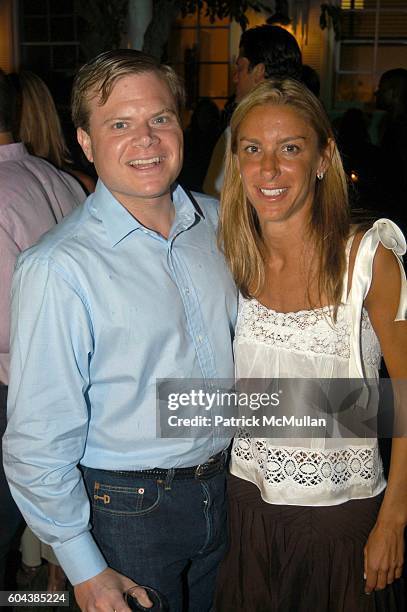 Harrison LeFrak and Dori Cooperman attend Cocktail Party With Steven Schonfeld Celebrating Mindy Greenblatt's Birthday at Watermill on August 19,...