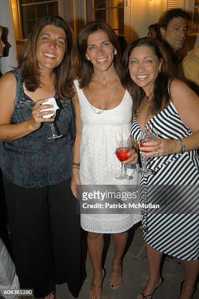 Andrea Horowitz, Mindy Greenblatt and Marla Chin attend Cocktail Party With Steven Schonfeld Celebrating Mindy Greenblatt's Birthday at Watermill on...