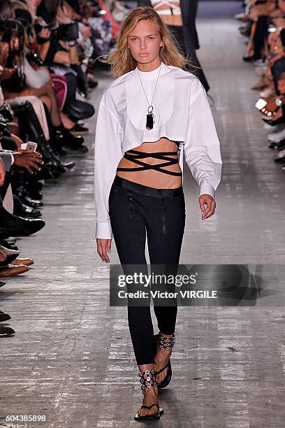 Model walks the runway at the Alexander Wang Ready to Wear Spring Summer 2017 fashion show during New York Fashion Week September 2016 on September...