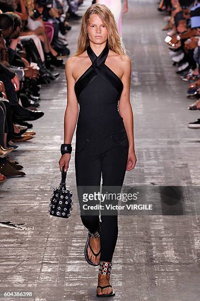 Model walks the runway at the Alexander Wang Ready to Wear Spring Summer 2017 fashion show during New York Fashion Week September 2016 on September...