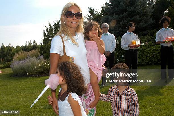 Emma Mnuchin, Heather Mnuchin, Dylan Mnuchin and Player Mnuchin attend LILLY PULITZER and James Bradbeer, Jr. Host a Family Tea Party in Honor of THE...