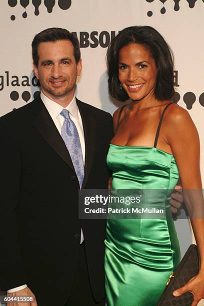 Neil Giuliano and Crystal McCrary Anthony attend 17th Annual GLAAD Media Awards at Marriott Marquis on March 27, 2006 in New York City.