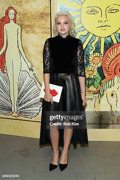 Singer Kaya Stewart attends the Alice + Olivia by Stacey Bendet Spring/Summer 2017 Presentation during New York Fashion Week September 2016 at...