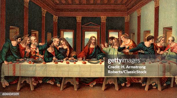 0030s THE LAST SUPPER AFTER LEONARDO DA VINCI BY GIAMPIETRINO CIRC1520