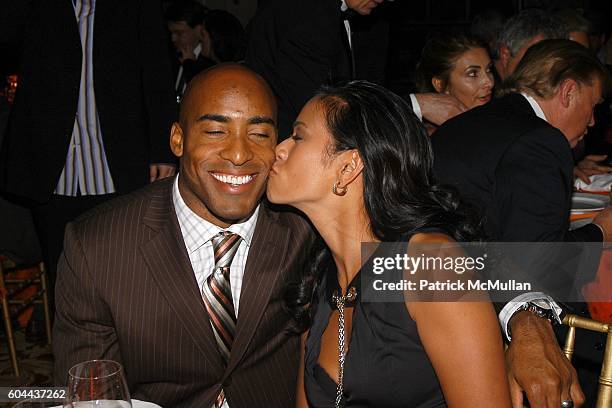 Ronde Barber and Claudia Barber attend Entertainment Industry Foundation's NCCRA Colon Cancer Benefit at Waldorf Astoria NYC USA on March 15, 2006.