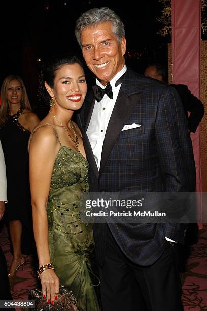 Christine Prado and Michael Buffer attend HBO Emmy After Party at Pacific Design Center on August 27, 2006.