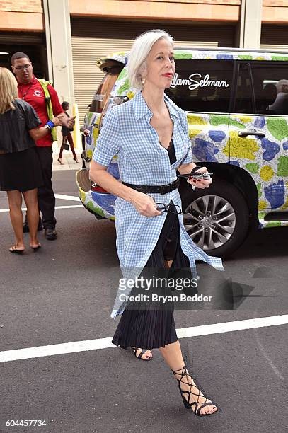 Linda Fargo attends the Alice + Olivia by Stacey Bendet Spring/Summer 2017 Presentation during New York fashion week at The Gallery, Skylight at...