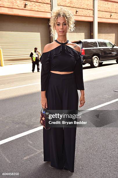 Singer Leona Lewis attends the Alice + Olivia by Stacey Bendet Spring/Summer 2017 Presentation during New York fashion week at The Gallery, Skylight...