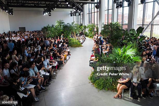 Models walk the runway during the Lacoste fashion show at Spring Studios on September 10, 2016 in New York City.