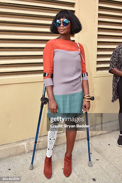 Mama Cax attends the Alice + Olivia by Stacey Bendet Spring/Summer 2017 Presentation during New York fashion week at The Gallery, Skylight at...