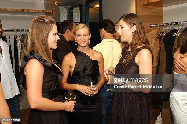 Kristin Eberts, Amy Smart and Penny Lovell attend Opening of AURA hosted by Kristin Eberts and Amy Smart at Los Angeles on August 16, 2006.