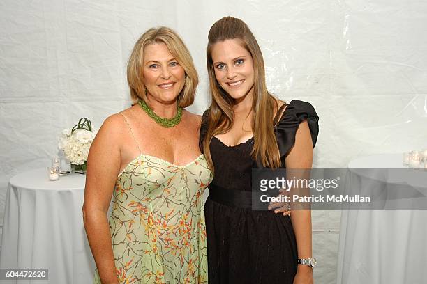 Sheryl Aucerkamp and Kristin Eberts attend Opening of AURA hosted by Kristin Eberts and Amy Smart at Los Angeles on August 16, 2006.