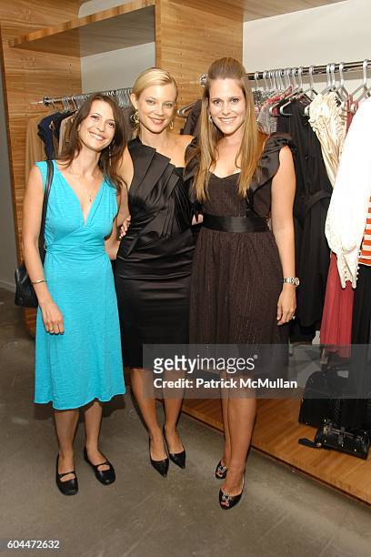 Kwala Mandel, Amy Smart and Kristin Eberts attend Opening of AURA hosted by Kristin Eberts and Amy Smart at Los Angeles on August 16, 2006.