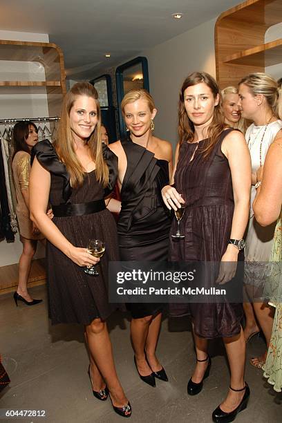 Kristin Eberts, Amy Smart and Penny Lovell attend Opening of AURA hosted by Kristin Eberts and Amy Smart at Los Angeles on August 16, 2006.