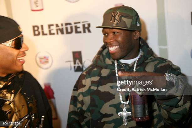 Cool J and 50 Cent attend Blender Magazine and Glaceau Vitamin Water Post VMA Party Hosted by 50 Cent & LL Cool J at TAO on August 31, 2006 in New...