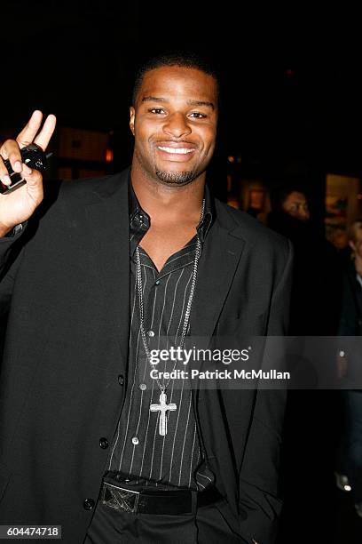 Osi Umenyiora attends Blender Magazine and Glaceau Vitamin Water Post VMA Party Hosted by 50 Cent & LL Cool J at TAO on August 31, 2006 in New York...