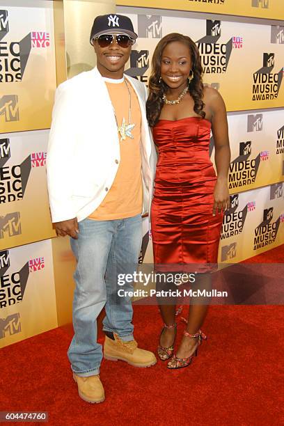 Young B and Webb Star attend 2006 MTV Video Music Awards at Radio City Music Hall on August 31, 2006 in New York City.