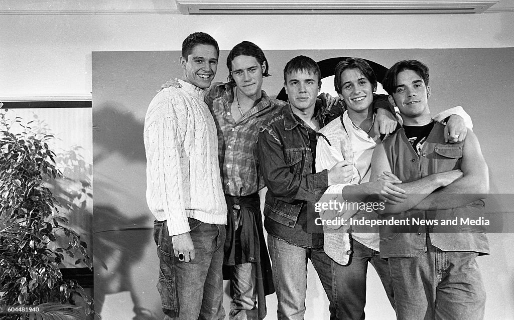 Pop band Take That in concert at Chelmsford in Essex in England, . News