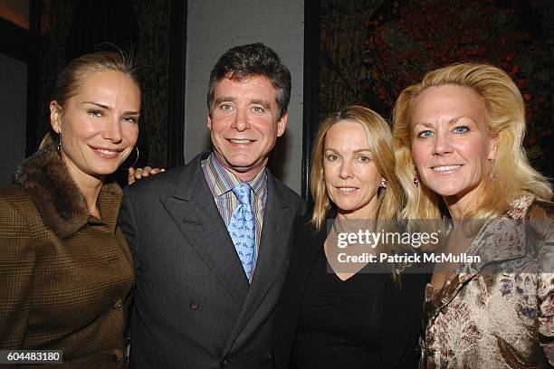 Valesca Guerrand-Hermes, Jay McInerney, Anne Hearst and Muffie Potter Aston attend Engagement Dinner for JAY MCINERNEY and ANNE HEARST hosted by...