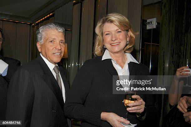 Alex Alexander and Martha Stewart attend Gordon Ramsay Restaurant Opening at London Hotel at The London Hotel on November 14, 2006 in New York City.