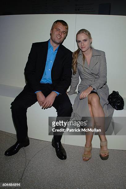 Erick Mand and Elizabeth Gesas attend The HUGO BOSS Prize 10th Annual Party at Guggenheim Museum on November 14, 2006 in New York City.