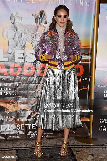 Matilda Lutz attends a photocall for 'L'Estate Addosso - Summertime' on September 13, 2016 in Milan, Italy.