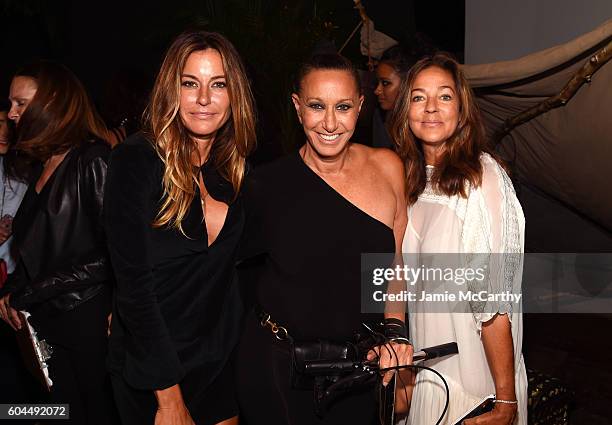 Kelly Killoren Bensimon, Donna Karan and Kelly Klein attend New York Fashion Week September 2016 at Urban Zen on September 13, 2016 in New York City.