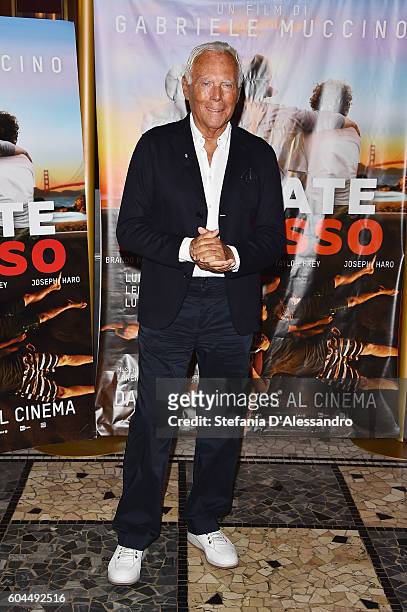 Giorgio Armani attends a photocall for 'L'Estate Addosso - Summertime' on September 13, 2016 in Milan, Italy.
