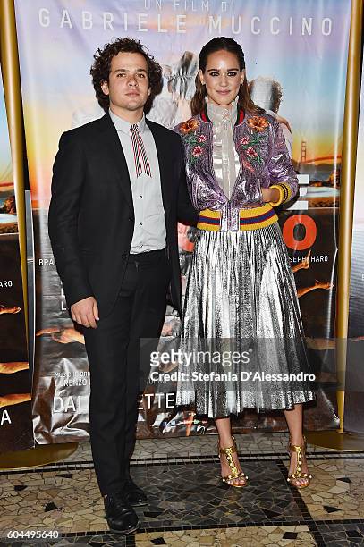 Brando Pacitto and Matilda Lutz attend a photocall for 'L'Estate Addosso - Summertime' on September 13, 2016 in Milan, Italy.