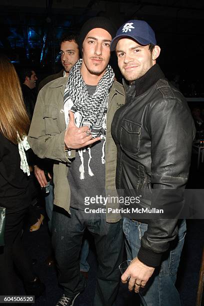 Eric Balfour and Daniel Gillies attend Helio Drift Launch Party with a Special Performance by Beck at Private Location on November 13, 2006 in Los...