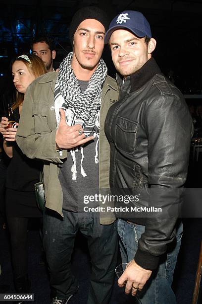 Eric Balfour and Daniel Gillies attend Helio Drift Launch Party with a Special Performance by Beck at Private Location on November 13, 2006 in Los...