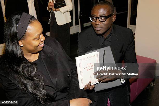 Pat McGrath and Edward Enningful attend The Book Signing of "THE CATWALK CATS" By Grace Coddington and Didier Malige at Marc Jacobs Store on November...
