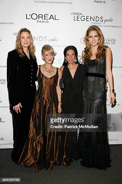Cindy Harrel Horn, Carol J. Hamilton, Faith Kates Kogan and Cody Horn attend L'OREAL Legends Gala Benefiting The Ovarian Cancer Research Fund at The...